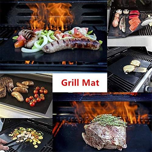  AZUDAN Other BBQ Tools | 10Pcs/Set Reusable BBQ Non Stick Grill mat Sheet Baking Carpet for Frying Roast Outdoor Picnic Grill mats Barbecue Tools