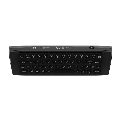  AZULLE Lynk Windows Multifunctional Remote Control, Fully Compatible with Windows and Android. Backlit QWERTY Keyboard, Wireless Mouse, and AI Learn Buttons, Black