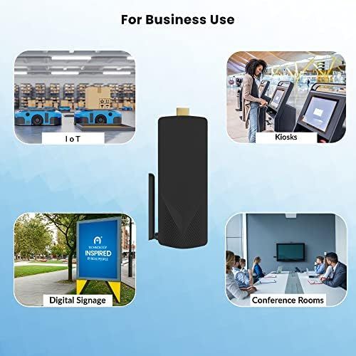  Azulle Access4 Essential Fanless Mini PC Stick 4GB/64GB ? Business & Home Portable Computer, WiFi, Windows 10 Pro, USB & Ethernet Ports