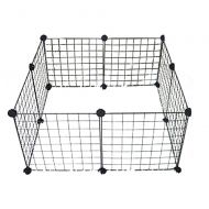 AZXAZ Pet Playpen DIY Fence Cage Metal Wire Exercise Pen Pet Kennel Crate Indoor for Small Animals Bunnies Rabbits Puppies
