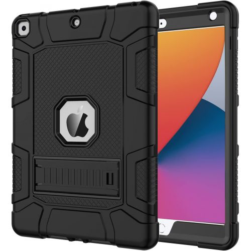  [아마존베스트]Azzsy iPad 8th Generation Case, iPad 7th Generation Case, iPad 10.2 2020/2019 Case, Slim Heavy Duty Shockproof Rugged High Impact Protective Case for iPad 10.2 inch 2020/2019,Black