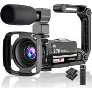 [아마존베스트]Aabeloy Video Camera 2.7K Camcorder Ultra HD 36MP Vlogging Camera for YouTube IR Night Vision 3.0 LCD Touch Screen 16X Digital Zoom Camera Recorder with Microphone Handheld Stabilizer Remo