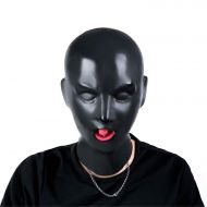 Aaijia Natural Latex Halloween mask, Bondage Full Face Halloween Mask, Funny Breathable Restraint Head Hood, for Unisex Adult