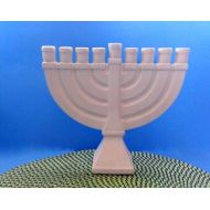 Aarceramics Ceramic Menorah Unpainted -9.25 inches wide-handmade, Hanukkah