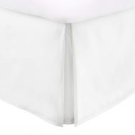 Aarohi homes aarohi homes Bed Skirt 9 inch Drop Split Corner - Iron Easy 100% Natural Cotton 700 TC Quality Hotel Quality Twin Size (White Solid, Twin 39 x 75 - 9 inch Drop Length)