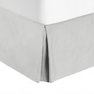 Aarohi homes aarohi homes Bed Skirt 14 inch Drop Split Corner - Iron Easy 100% Egyptian Cotton 700 TC Quality Hotel Quality King Size (Silver Grey Solid, King 76 x 80 - 14 inch Drop Length)