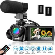 [아마존베스트]Video Camera Camcorder for YouTube, Aasonida Digital Vlogging Camera FHD 1080P 30FPS 24MP 16X Digital Zoom 3.0 Inch 270° Rotation Screen Video Recorder with Microphone, Remote Cont