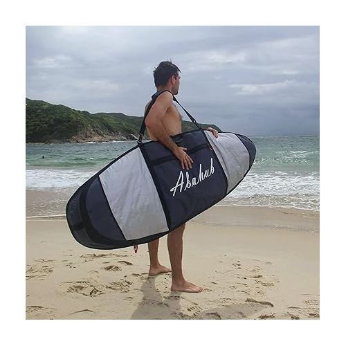  Abahub Premium Surfboard Travel Bag, Foam Padded Surf Board Cover, Shortboard Carrying Bags for Surfing, Outdoor, Airplane, Car, Truck,6'0, 6'6, 7'0, 7'6, 8'0, 8'6, 9'0, 9'6, 10'0