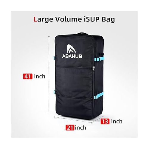  Abahub Premium iSUP Bag with Wheels, Travel Carrying Backpack for Inflatable Stand Up Paddleboards, Paddle Board Accessories