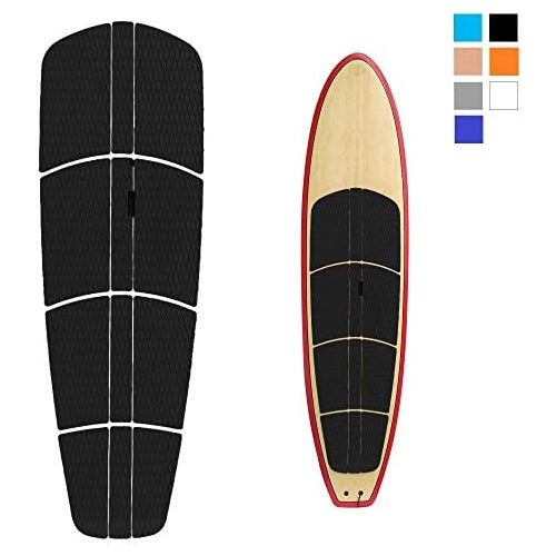  [아마존베스트]ABAHUB 12 Piece Surf SUP Deck Traction Pad Premium EVA with Tail Kicker 3M Adhesive for Paddleboard Longboard Surfboard Black/Blue/Gray/White