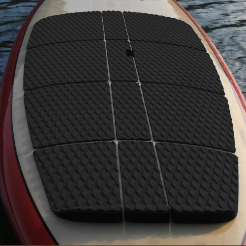  [아마존베스트]ABAHUB 12 Piece Surf SUP Deck Traction Pad Premium EVA with Tail Kicker 3M Adhesive for Paddleboard Longboard Surfboard Black/Blue/Gray/White