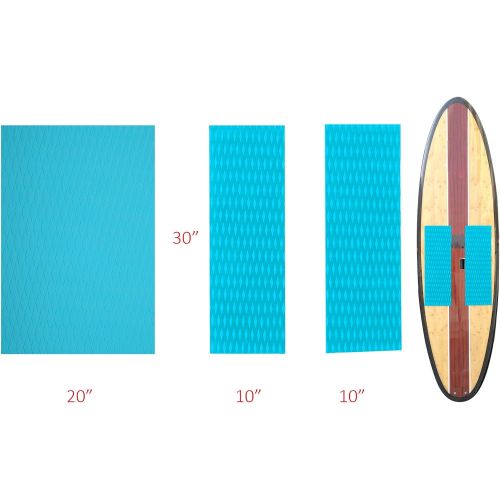  Abahub Non-Slip Traction Pad Deck Grip Mat 30in x 20in Trimmable EVA Sheet 3M Adhesive for Boat Kayak Skimboard Surfboard SUP Black/Blue/Gray/Green/Orange/Navy Blue/White