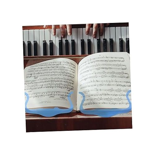  Abaodam 1pc Sheet Acrylic Sheet Music Holder Musical Note Paper Clips Music Stand Page Holder M- Type Music