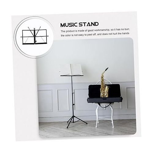  Abaodam 2pcs Sheet Music Stand Child Iron Textbook Rack Simple