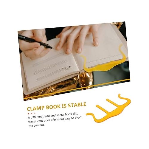  Abaodam 1pc Sheet Acrylic Sheet Music Holder Metal Music Metal Bookshelf Metal Stand Keyboard Stand for Desktop Metal Bookmark Acrylic Page Holder Metal Bracket Music Book Clamp Clip Piano