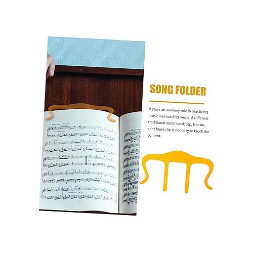  Abaodam 1pc Sheet Acrylic Sheet Music Holder Metal Music Metal Bookshelf Metal Stand Keyboard Stand for Desktop Metal Bookmark Acrylic Page Holder Metal Bracket Music Book Clamp Clip Piano