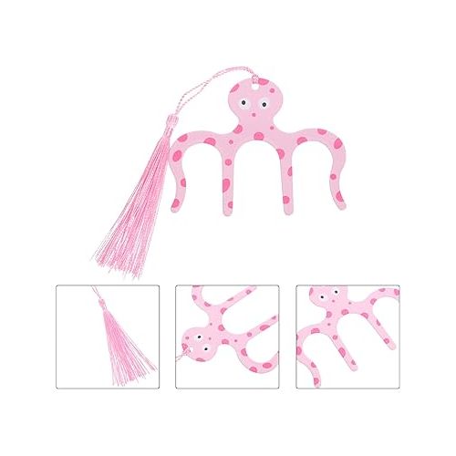  Abaodam 3pcs Music Book Clip Carton Octopus Pattern Music Stand Clips Sheet Page Holder Metal Music Book Holders for Pianos Musicians Cookbook Reading Pink