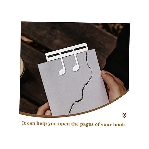  Abaodam 2pcs Music Folder Music Score Holder Score Clamp Music Stands Music Clip Music Book Holder Piano Book Clip Music Note Clip Music Score Clip Instrument Supplies Sheet Music Metal