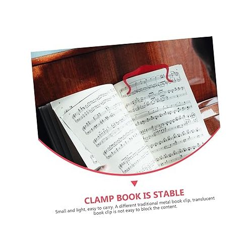  Abaodam 4pcs Sheet Acrylic Sheet Music Holder Book Page Holder The Gift Gifts Music Holder Clip Score Holder Memo Clip Piano Beginner Gift M-Type Music Book Holder Music Note Page Clamp