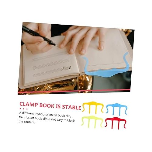  Abaodam 4pcs Sheet Acrylic Sheet Music Holder Book Page Holder The Gift Gifts Music Holder Clip Score Holder Memo Clip Piano Beginner Gift M-Type Music Book Holder Music Note Page Clamp