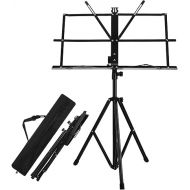 Abaodam Sheet Music Stand,Adjustable Music Stand Professional Music Book Holder Music Sheet Clip Holder for Guitar, Ukulele, Violin Players Black