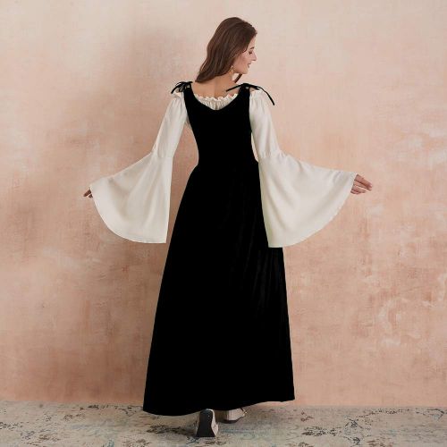  Abaowedding Womenss Medieval Renaissance Costume Cosplay Chemise and Over Dress