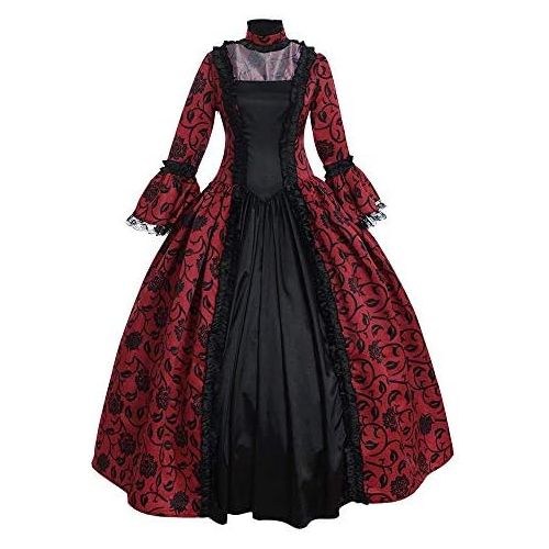  할로윈 용품Abaowedding Womens Victorian Rococo Dress Inspiration Maiden Costume Vintage Dress
