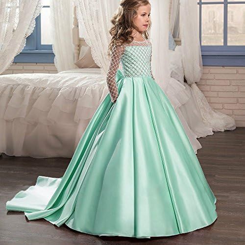  할로윈 용품Abaowedding Christmas Flower Girl Dress Floor Length Button Draped Tulle Ball Gowns for Kids