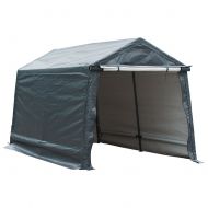 Abba Patio Storage Shelter 8 x 14- Feet Outdoor Carport Shed Heavy Duty Car Canopy, Grey
