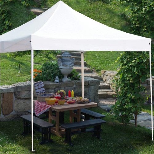  Abba Patio 10 x 10 ft Outdoor Heavy Duty Pop Up Portable Instant Canopy Event Commercial Folding Canopy, White