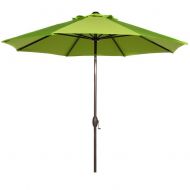 Abba Patio Outdoor Patio Market Table Umbrella with Auto Tilt and Crank, 9 Feet, Lime Green