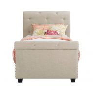 Abbey Avenue U-AUD-082TB Audrey Youth Twin Upholstered Bed Natural