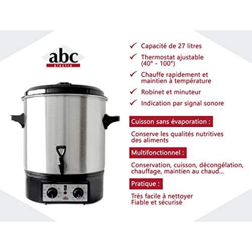  [아마존베스트]Abc electro ABC a737.004Steriliser with Thermostat, Timer and Dispenser, Stainless Steel