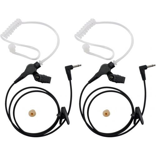  AbcGoodefg abcGoodefg 3.5mm ReceiverListen only Surveillance Headset Earpiece with Clear Acoustic Coil Tube Earbud Audio Kit for Two-Way Radios, Transceivers and Radio Speaker Mics Jacks (10
