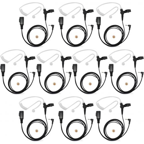  AbcGoodefg abcGoodefg Advanced Nipple Covert Acoustic Tube Bodyguard FBI Earpiece Headset for Motorola Two Way Radio 1pin MH230TPR MH230R MD200TPR MS350R MS355R MR350R MT350R MG160A (10 Pack)