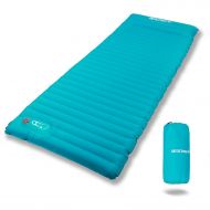 Abco REDCAMP TPU Ultralight Inflatable Camping Sleeping Pad with Pillow & Pump, 31.5 Wide Comfortable Camping Air Mattress for Backpacking, Blue 77x31.5x3 …
