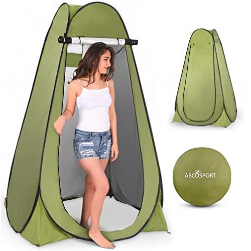  Abco Tech Pop Up Privacy Tent  Instant Portable Outdoor Shower Tent, Camp Toilet, Changing Room, Rain Shelter with Window  for Camping and Beach  Easy Set Up, Foldable with Carry Bag  Li