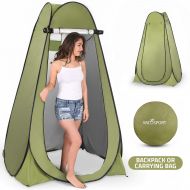 Abco Tech Pop Up Privacy Tent  Instant Portable Outdoor Shower Tent, Camp Toilet & Changing Room, Rain Shelter w/ Window  for Camping & Beach  Easy Set Up, Foldable with Carry Bag  Light