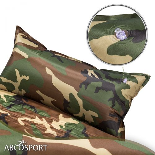  Abco Tech Self-Inflating Sleeping Pad With Pillow  Waterproof lightweight Foam Padding  For Hiking  Camping or Outdoor Activity