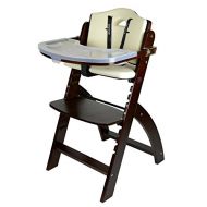 [아마존베스트]Abiie Beyond Wooden High Chair With Tray. The Perfect Adjustable Baby Highchair Solution For Your Babies and Toddlers or as a Dining Chair. (6 Months up to 250 Lb) (Mahogany Wood -