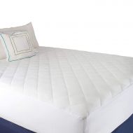 Abit Comfort Mattress cover, Quilted fitted mattress pad queen fits up to 20 deep hypoallergenic comfortable soft white cotton-poly