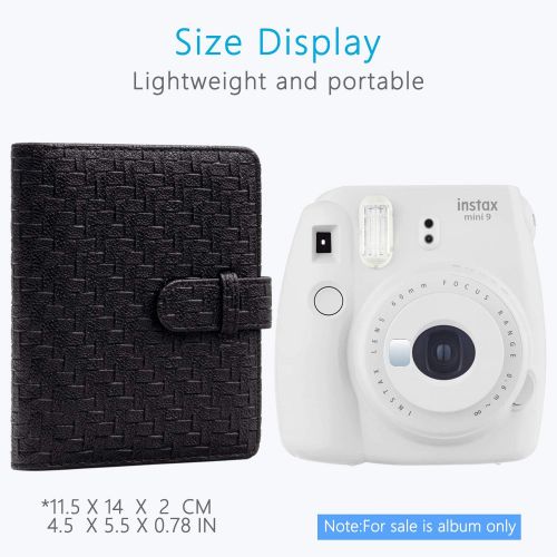  Ablus 64 Pockets Mini Photo Album for Fujifilm Instax Mini Camera, Polaroid Snap, Z2300, SocialMatic Instant Cameras & Zip Instant Printer (Weave Black)