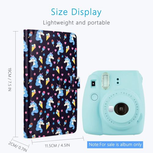  Ablus 96 Pockets Mini Photo Album for Fujifilm Instax Mini Camera, Polaroid Snap, Z2300, SocialMatic Instant Cameras & Zip Instant Printer (Blue Unicorn)