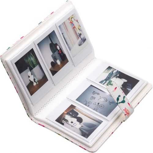  Ablus 96 Pockets Mini Photo Album for Fujifilm Instax Mini Camera, Polaroid Snap, Z2300, SocialMatic Instant Cameras & Zip Instant Printer (96 Pockets, White Flamingo)