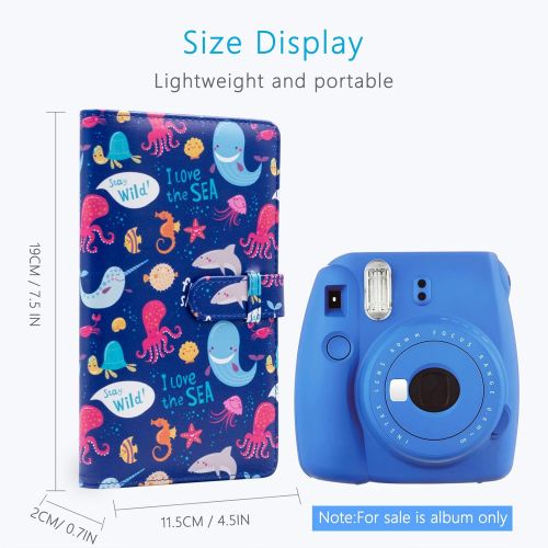  Ablus 96 Pockets Mini Photo Album for Fujifilm Instax Mini Camera, Polaroid Snap, Z2300, SocialMatic Instant Cameras & Zip Instant Printer (96 Pockets, Ocean)