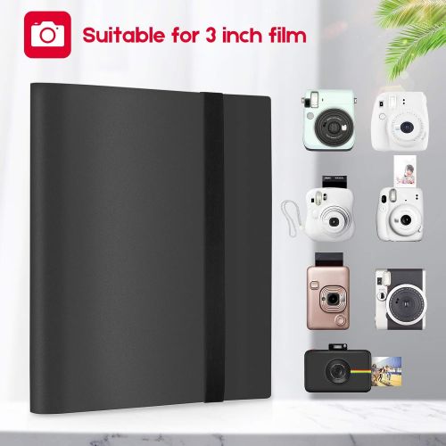  Ablus 360 Pockets Mini Photo Album for Fujifilm Instax Mini Camera, Polaroid Snap, Z2300, SocialMatic Instant Cameras & Zip Instant Printer (Black)