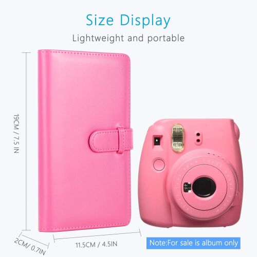  Ablus 96 Pockets Mini Photo Album for Fujifilm Instax Mini Camera, Polaroid Snap, Z2300, SocialMatic Instant Cameras & Zip Instant Printer (96 Pockets, Flamingo Pink)