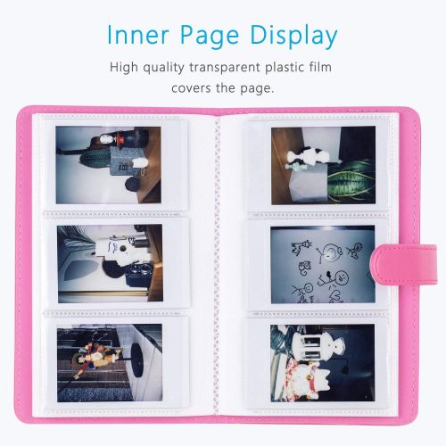  Ablus 96 Pockets Mini Photo Album for Fujifilm Instax Mini Camera, Polaroid Snap, Z2300, SocialMatic Instant Cameras & Zip Instant Printer (96 Pockets, Flamingo Pink)