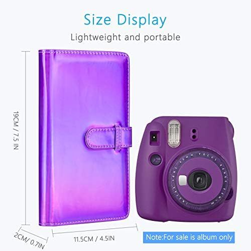  Ablus 96 Pockets Mini Photo Album for Fujifilm Instax Mini Camera, Polaroid Snap, Z2300, SocialMatic Instant Cameras & Zip Instant Printer (Nebula Purple)