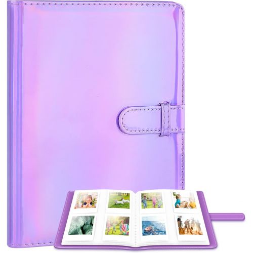  Ablus 128 Pockets Mini Photo Album for Fujifilm Instax Mini Camera, Polaroid Snap, Z2300, SocialMatic Instant Cameras & Zip Instant Printer (Nebula Purple)